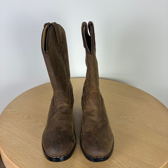 Masterson Boot Co. Leather Cowboy Heeled Western Boots Women's 6 Boho Retro - Picture 2 of 9